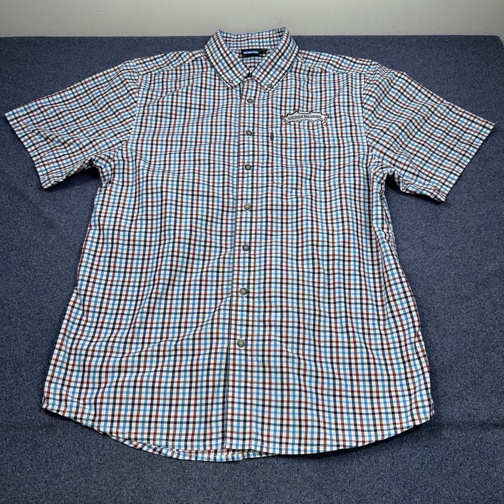 Kavu Sierra Nevada Shirt Mens Large Multi Plaid Beer Brewery Button Up Casual